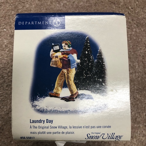 DEPT 56 SNOW VILLAGE SERIES "LAUNDRY DAY" - Picture 3 of 4